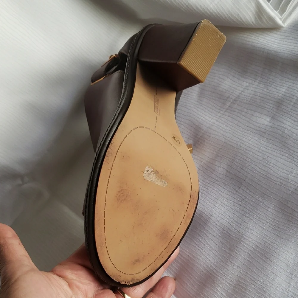 Vince Camuto Tan Open-Toe Heeled Boots - Picture 7 of 9